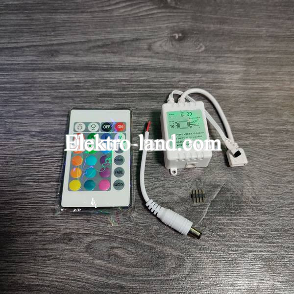 RGB Контроллер  инфракрасный 12A пульт 24 кнопки AVT 